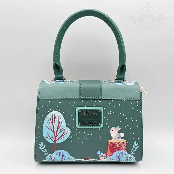 Loungefly Disney Bambi Folk Floral Green Crossbody Bag Purse New - Picture 5 of 12